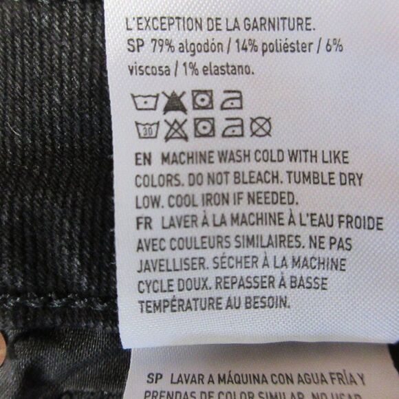 AMERICAN EAGLE Curvy Mom Short Womens Size 0 Cuffed Hem Black Ripped Denim Jeans - Picture 8 of 15